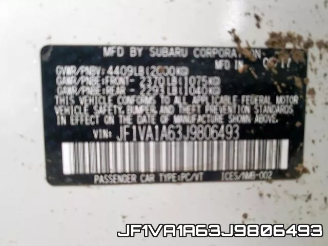 JF1VA1A63J9806493 фото 2