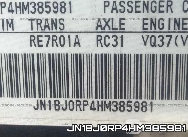 JN1BJ0RP4HM385981 фото 10