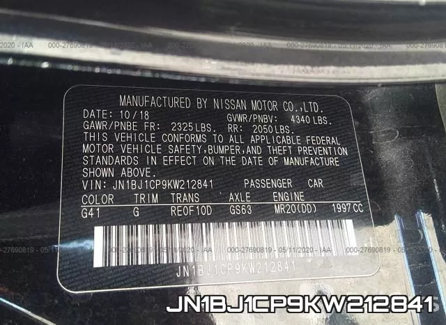 JN1BJ1CP9KW212841 фото 10