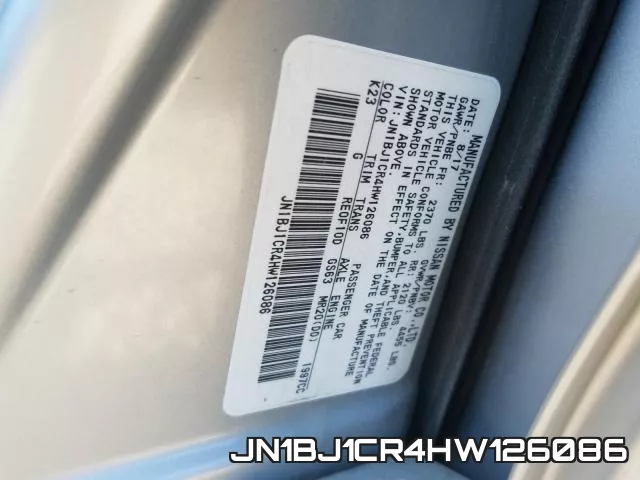 JN1BJ1CR4HW126086 фото 2
