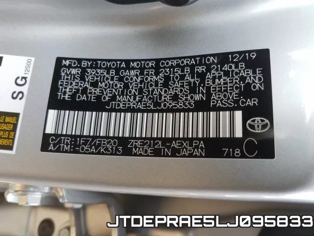 JTDEPRAE5LJ095833 фото 2
