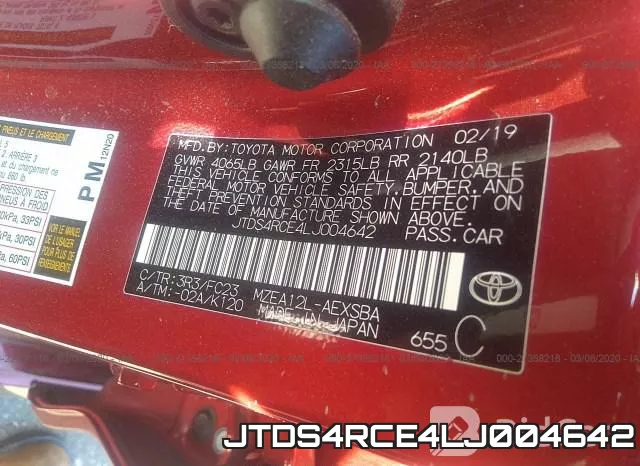 JTDS4RCE4LJ004642 фото 10