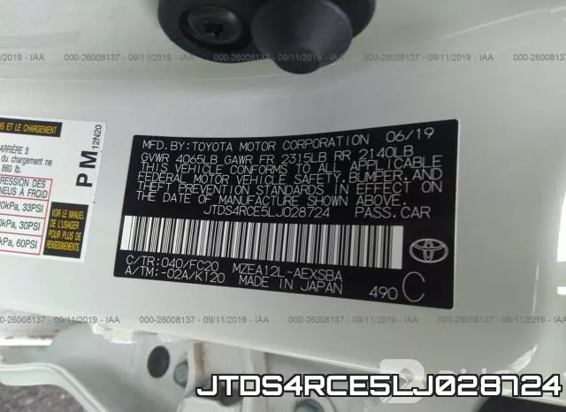 JTDS4RCE5LJ028724 фото 10