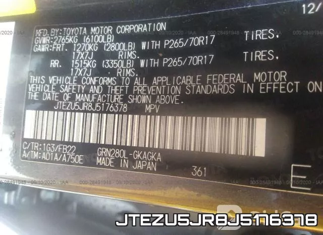 JTEZU5JR8J5176378 фото 10