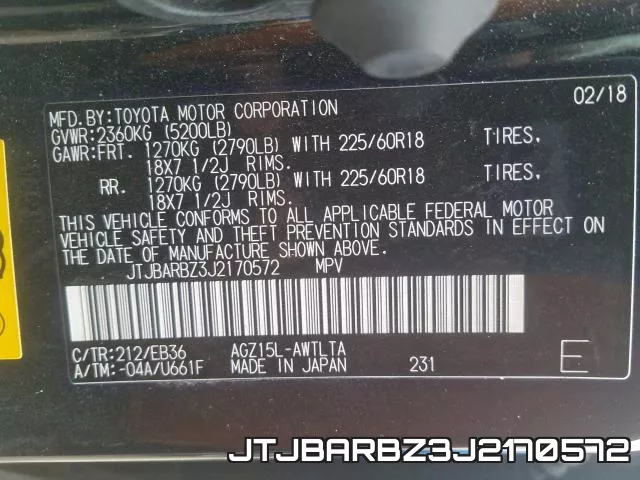 JTJBARBZ3J2170572 фото 2