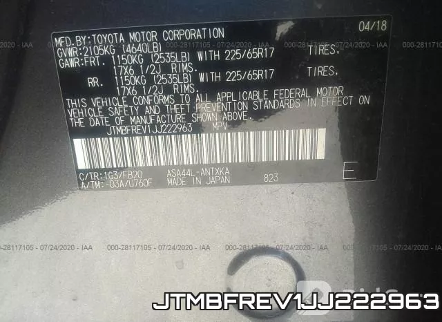 JTMBFREV1JJ222963 фото 10