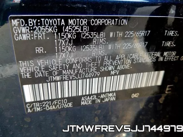 JTMWFREV5JJ744979 фото 2