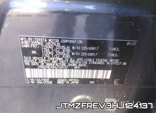 JTMZFREV3HJ124137 фото 10