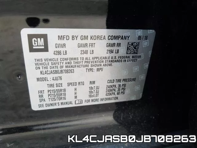 KL4CJASB0JB708263 фото 2