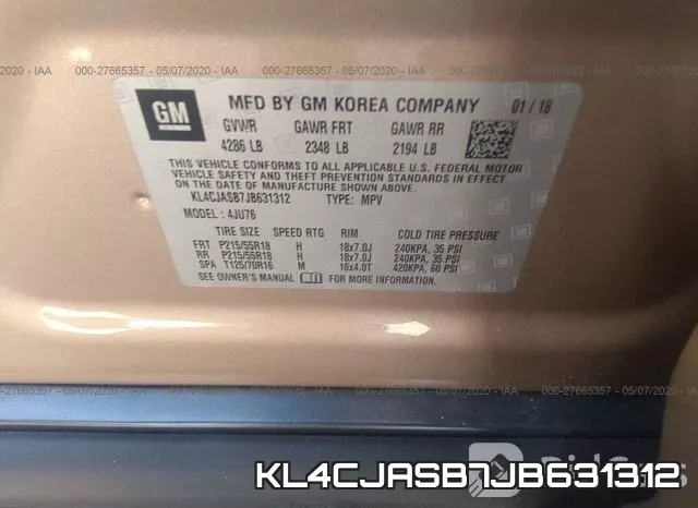 KL4CJASB7JB631312 фото 10