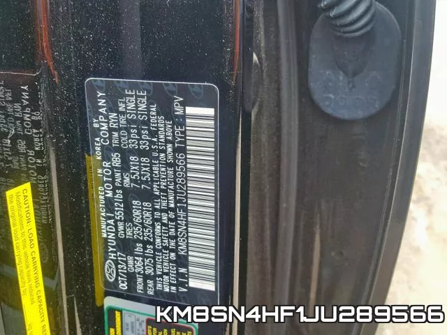 KM8SN4HF1JU289566 фото 2