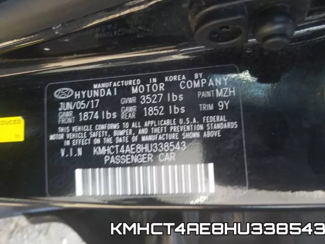 KMHCT4AE8HU338543 фото 2