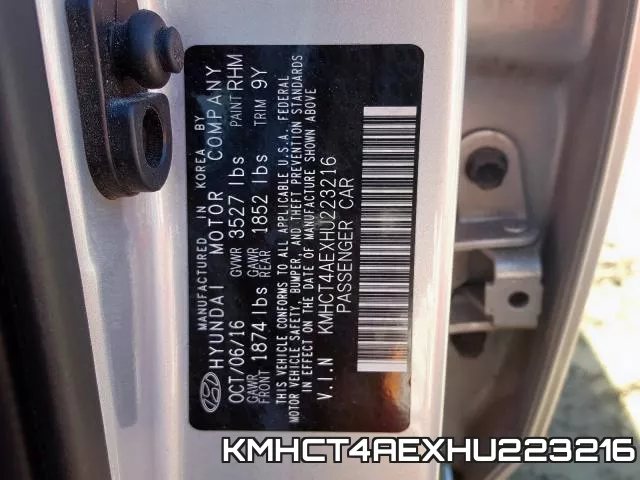KMHCT4AEXHU223216 фото 2