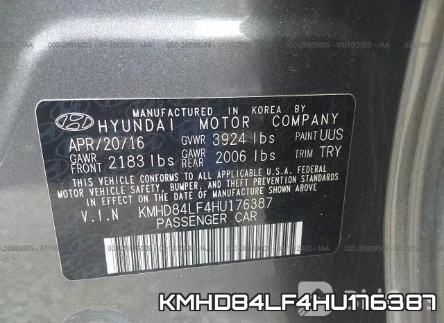 KMHD84LF4HU176387 фото 10