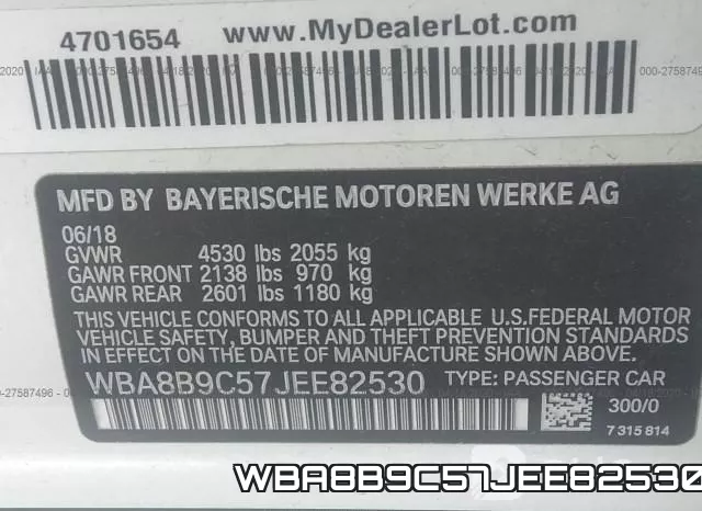 WBA8B9C57JEE82530 фото 10