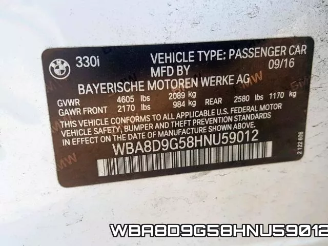 WBA8D9G58HNU59012 фото 2