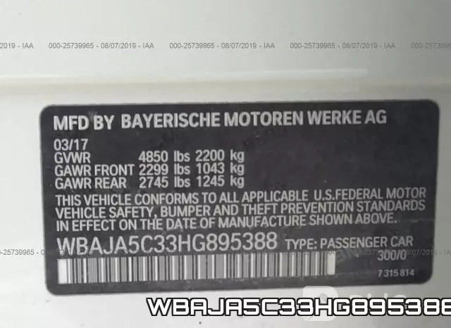 WBAJA5C33HG895388 фото 10