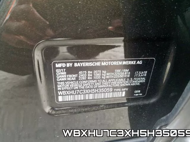 WBXHU7C3XH5H35059 фото 2