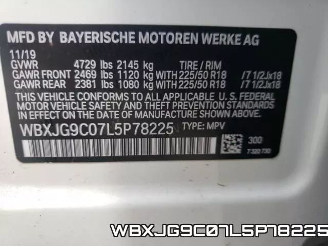 WBXJG9C07L5P78225 фото 2