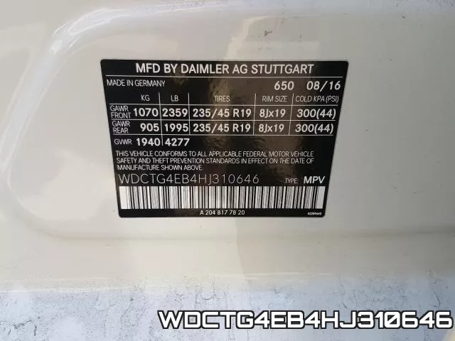 WDCTG4EB4HJ310646 фото 2