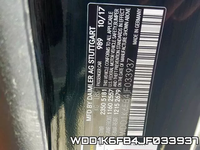 WDD1K6FB4JF033937 фото 2