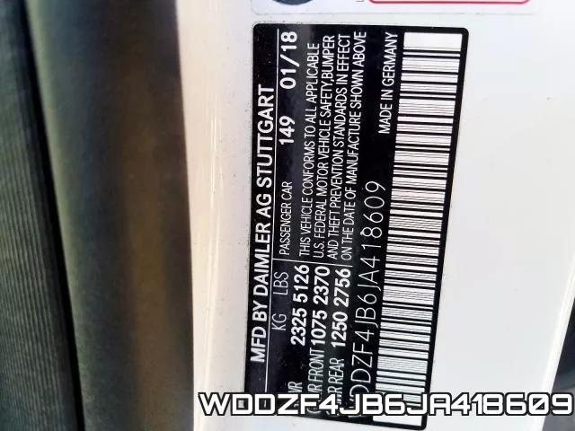 WDDZF4JB6JA418609 фото 2