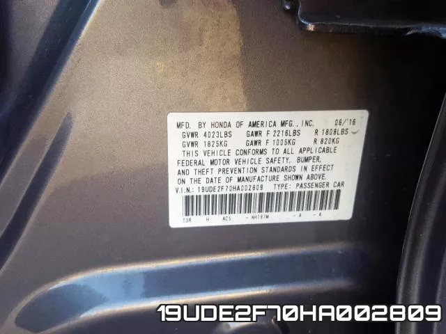19UDE2F70HA002809 фото 2