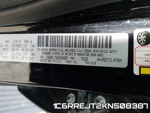 1C6RREJT2KN508387 фото 2