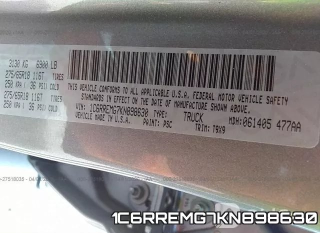 1C6RREMG7KN898630 фото 10