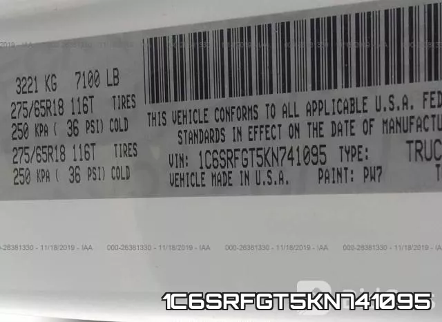 1C6SRFGT5KN741095 фото 10