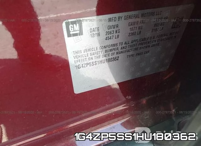 1G4ZP5SS1HU180362 фото 10