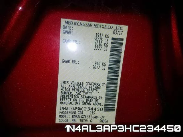 1N4AL3AP3HC234450 фото 2