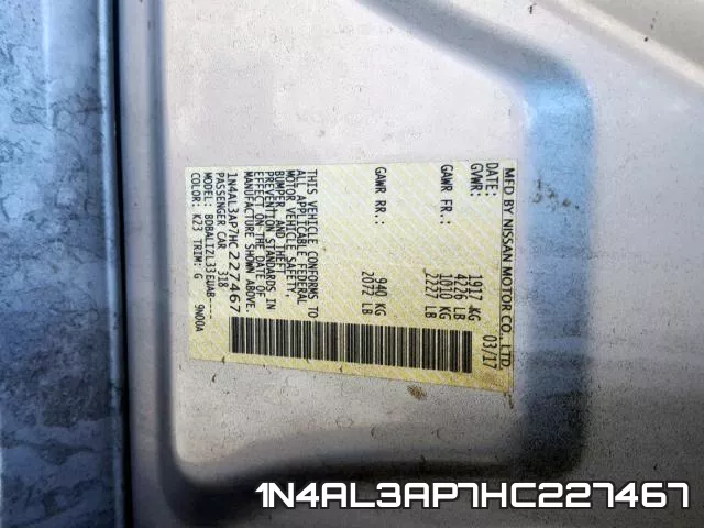 1N4AL3AP7HC227467 фото 2