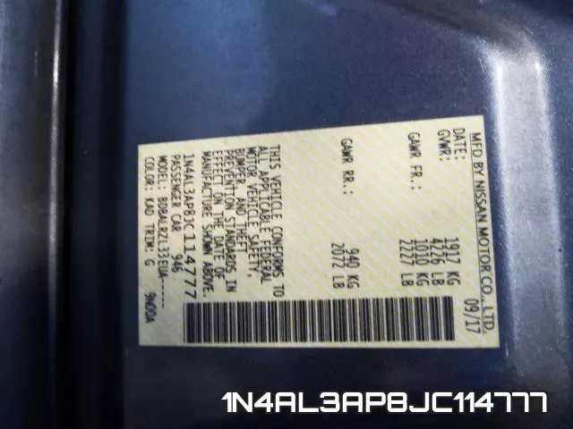 1N4AL3AP8JC114777 фото 2