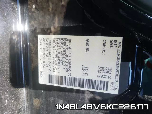 1N4BL4BV6KC226177 фото 2