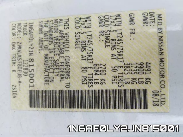 1N6AF0LY2JN815001 фото 2