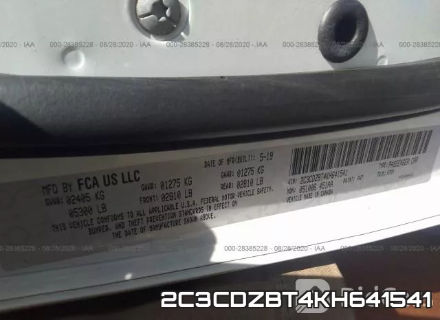 2C3CDZBT4KH641541 фото 10