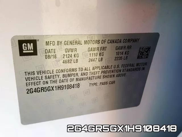 2G4GR5GX1H9108418 фото 2