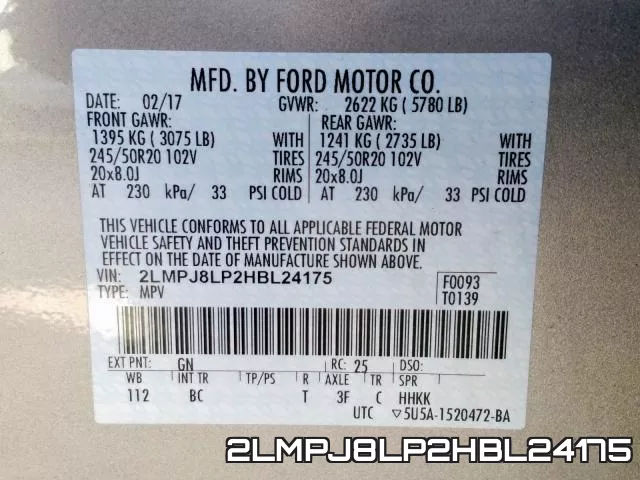 2LMPJ8LP2HBL24175 фото 2