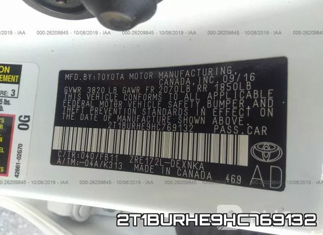 2T1BURHE9HC769132 фото 10