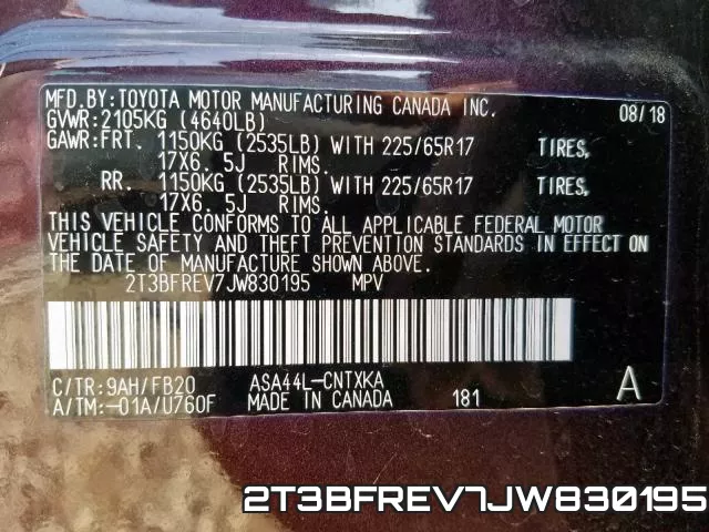 2T3BFREV7JW830195 фото 2