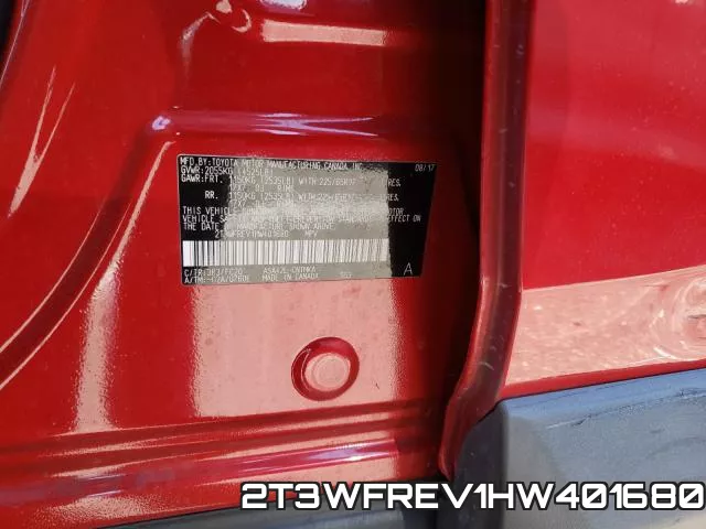 2T3WFREV1HW401680 фото 2