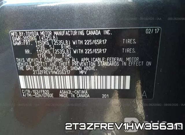2T3ZFREV1HW356317 фото 10