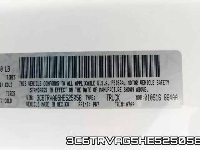 3C6TRVAG5HE525058 фото 2
