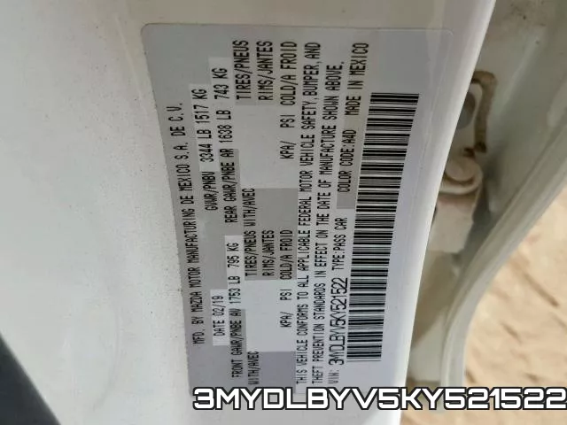 3MYDLBYV5KY521522 фото 2