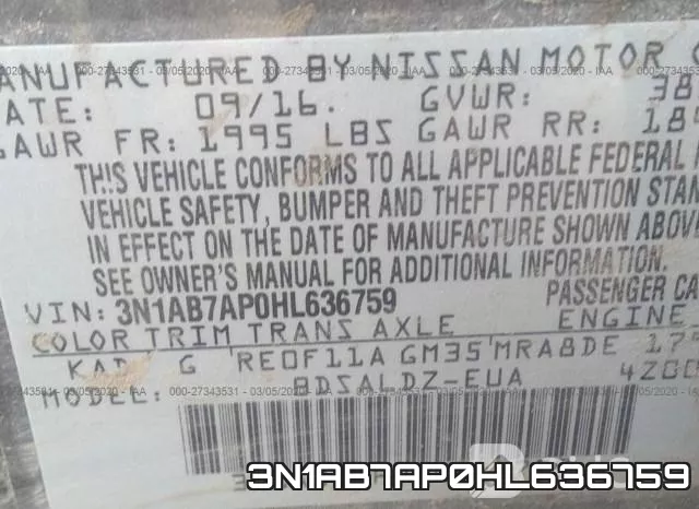 3N1AB7AP0HL636759 фото 9