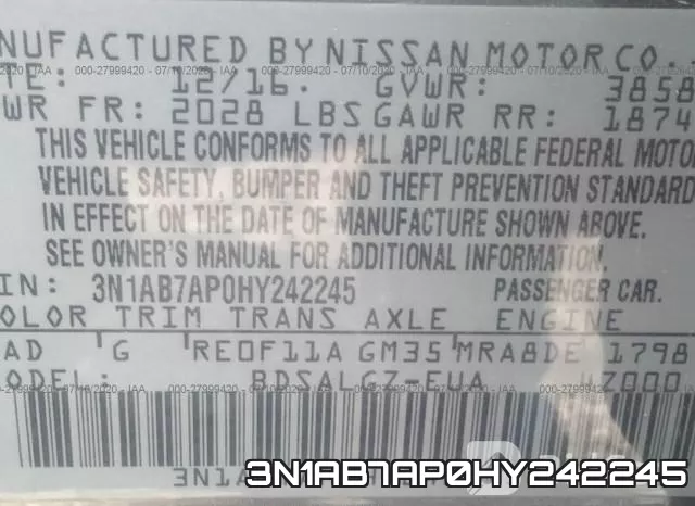 3N1AB7AP0HY242245 фото 10
