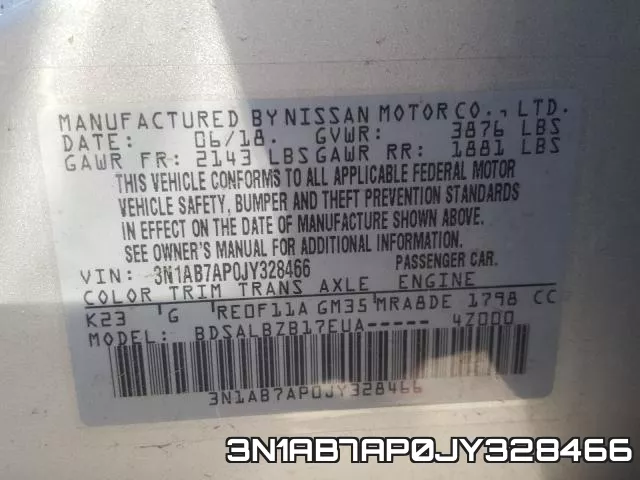 3N1AB7AP0JY328466 фото 2