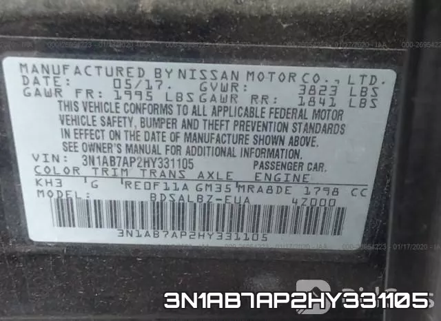 3N1AB7AP2HY331105 фото 10