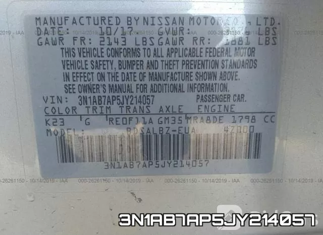 3N1AB7AP5JY214057 фото 10